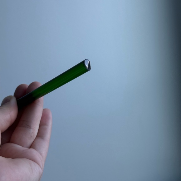 1 Murano Style Blown Glass Green Daffodil Flower Long Stem Floral Decor Gift - Picture 9 of 15